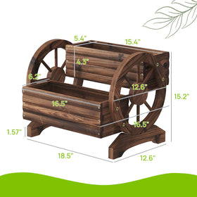 Dawnyard cart-style planter wheels enable easy repositioning outdoor space