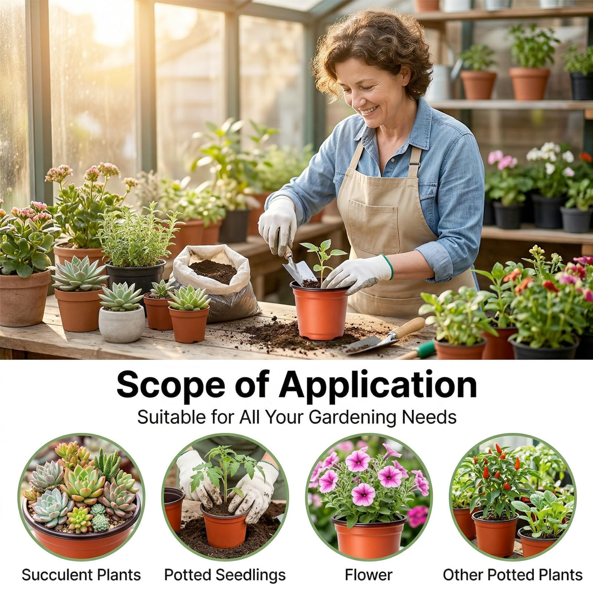 Dayify sturdy PP construction seedling pots resist breakage and store flat after use.