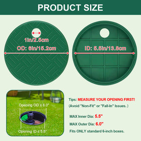 Dayker cover with buckle installation for quick, tool-free fitting on round valve boxes.