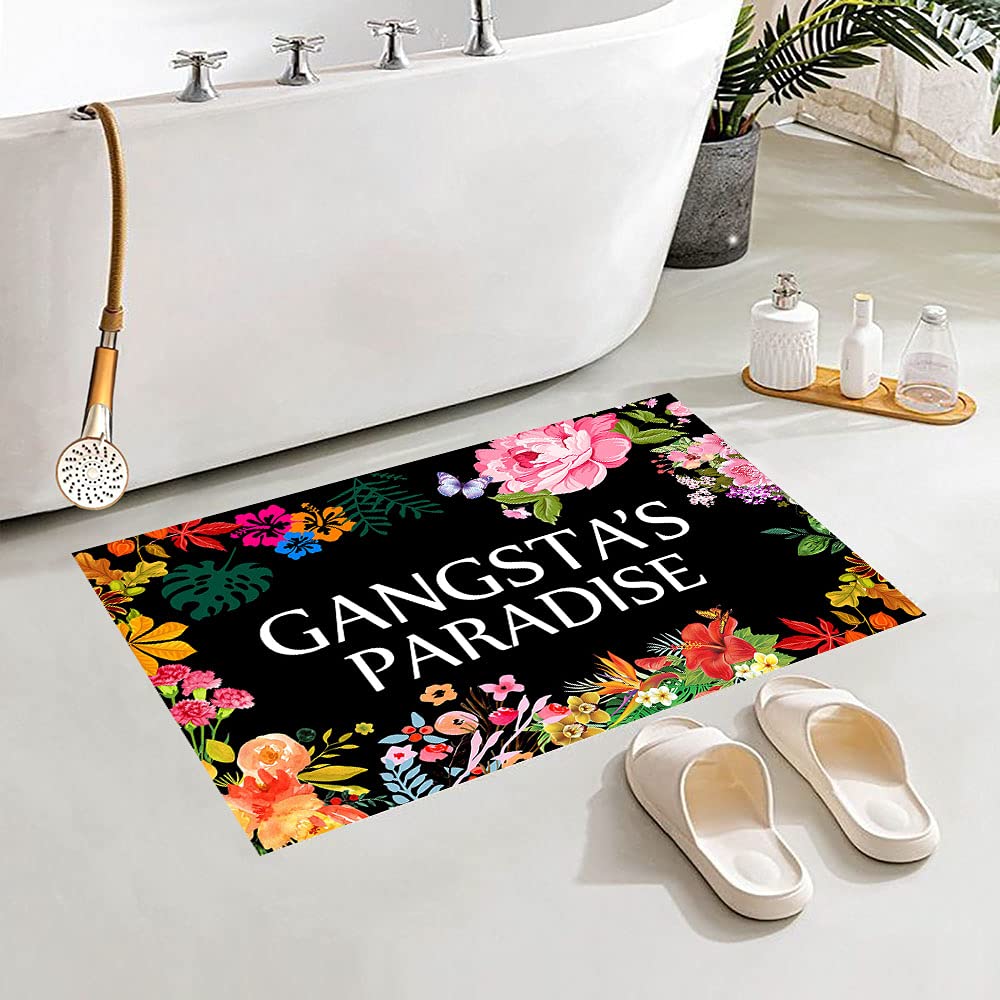 DAYLIPILLOW flower design entry rug perfect for indoor or outdoor high-traffic areas.