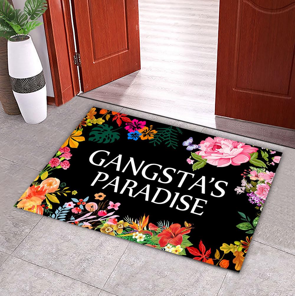 DAYLIPILLOW funny welcome mat with non-slip backing keeps entryways safer.