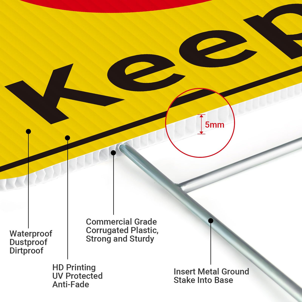 DazhiSigns weatherproof sign with UV coating resists fading in sun