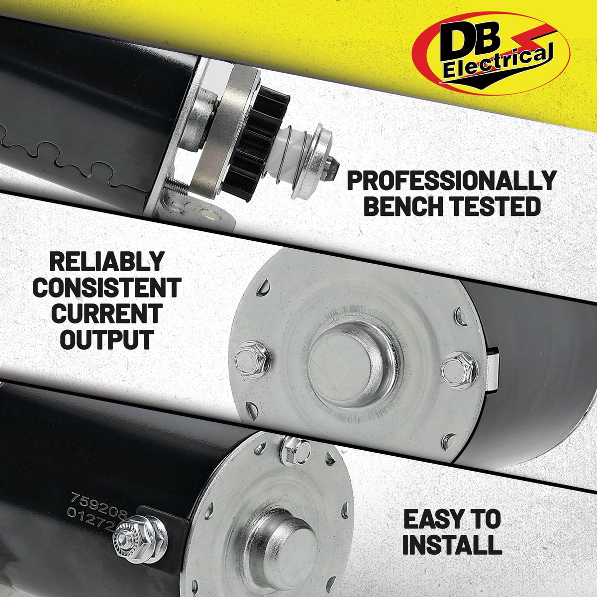 DB Electrical 410-22003 starter installed in mower for easy starts.