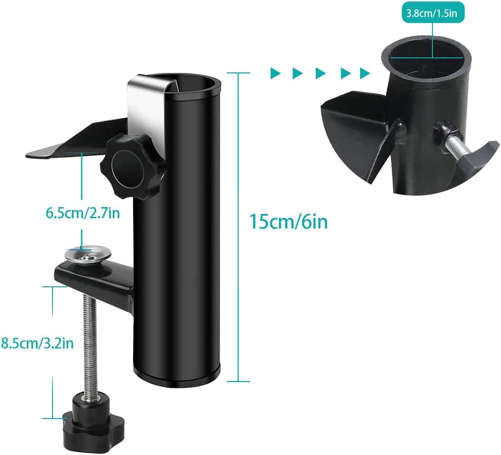 DBPBToU outdoor umbrella clamp demonstrates durable metal construction for long-lasting outdoor use.