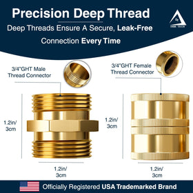DBR Tech brass garden hose fitting offers durable, corrosion-resistant performance