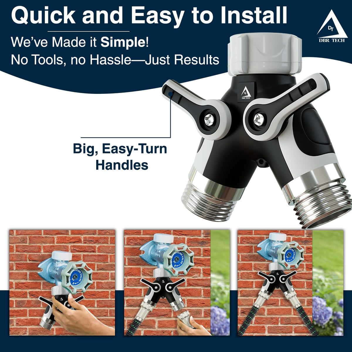 DBR Tech dual valves allow independent control of two outlets
