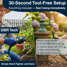 DBR Tech female-to-female hose adapter for flexible multi-hose setups