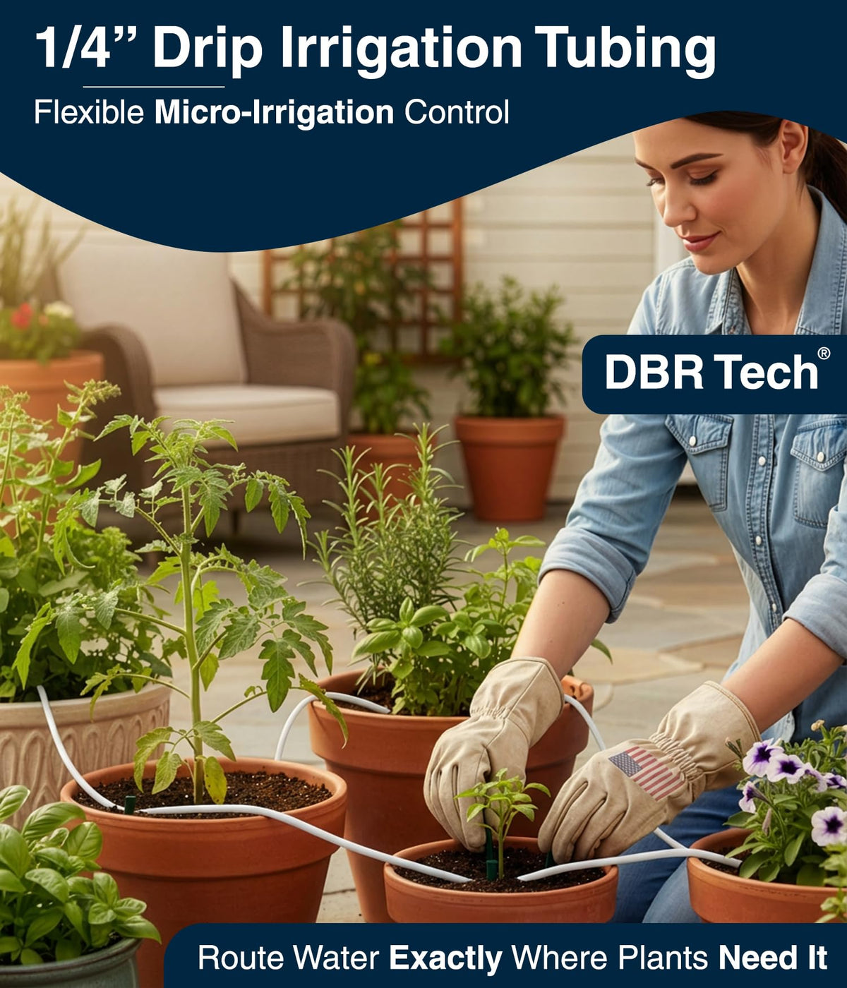 DBR Tech flexible PVC drip tubing supports precise irrigation for gardens.