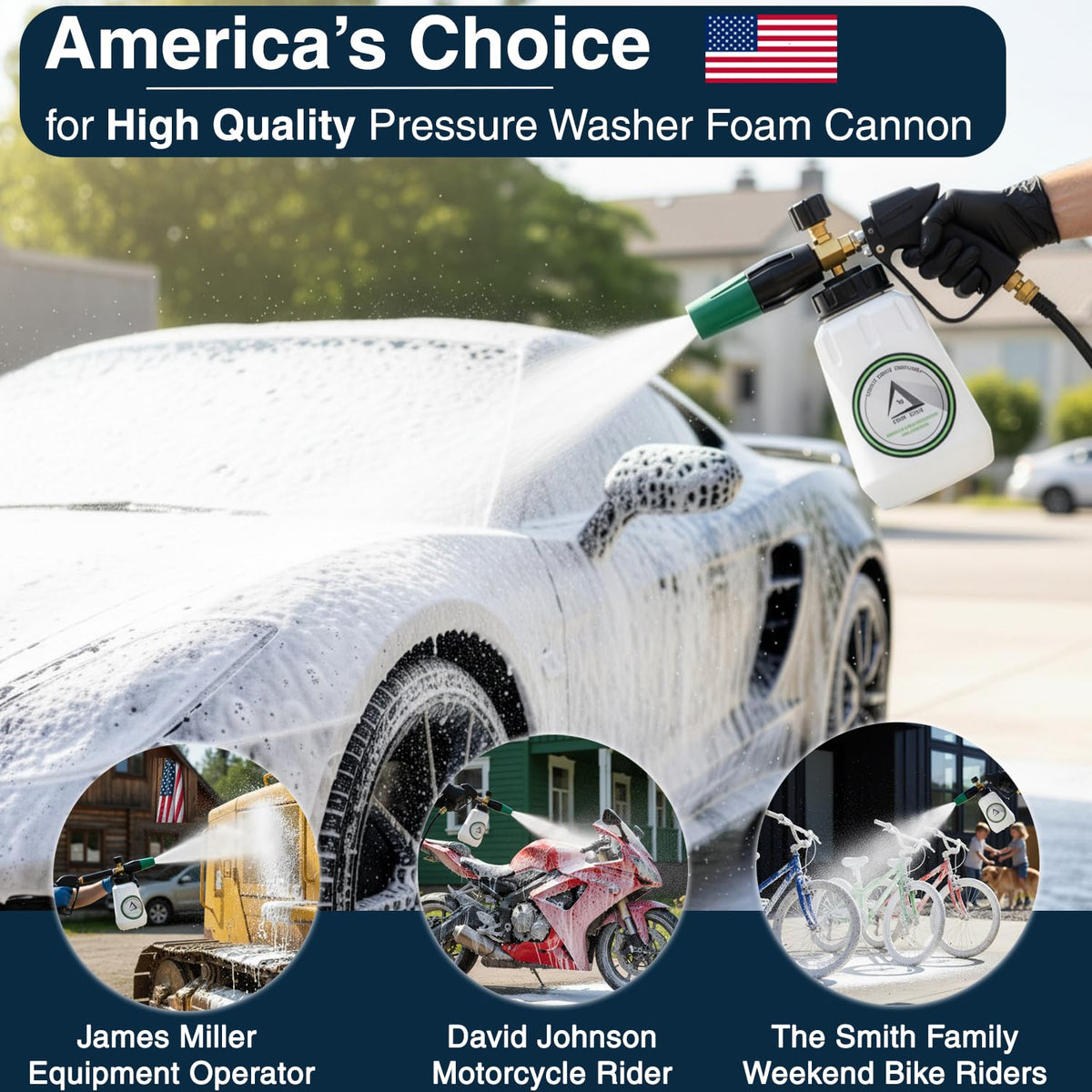 DBR Tech foam cannon uses a 1.1mm orifice for richer foam and efficient cleaning