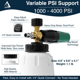 DBR Tech foam cannon offers 360° spray flexibility for precise vehicle coverage