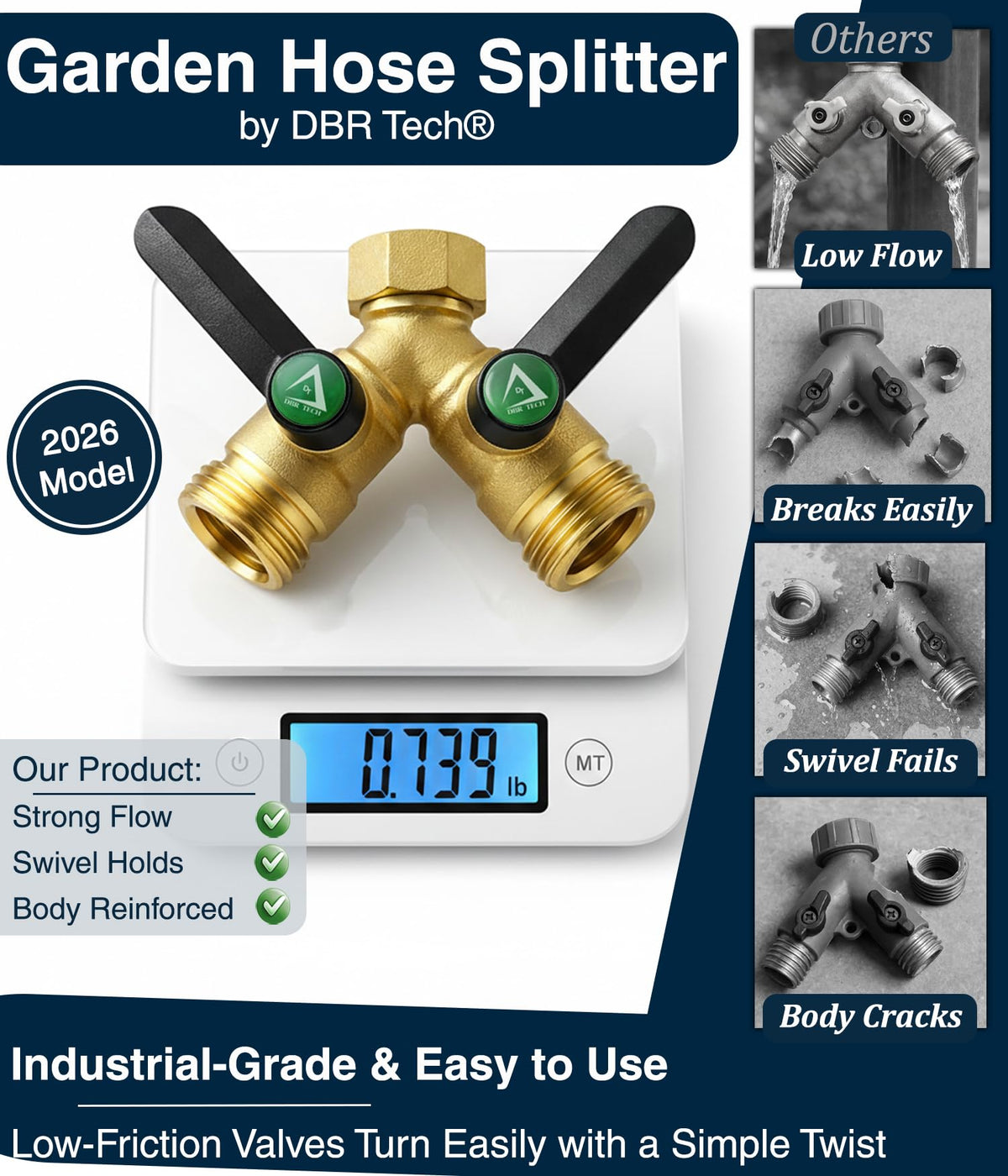 DBR Tech full-port valves maximize flow with minimal pressure drop.