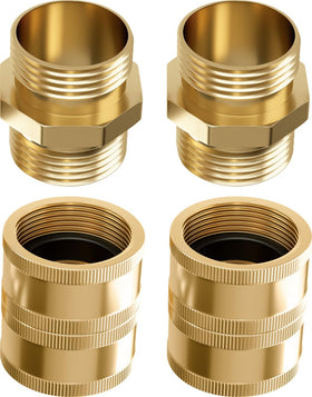 DBR Tech garden hose connector in heavy-duty brass for outdoor use