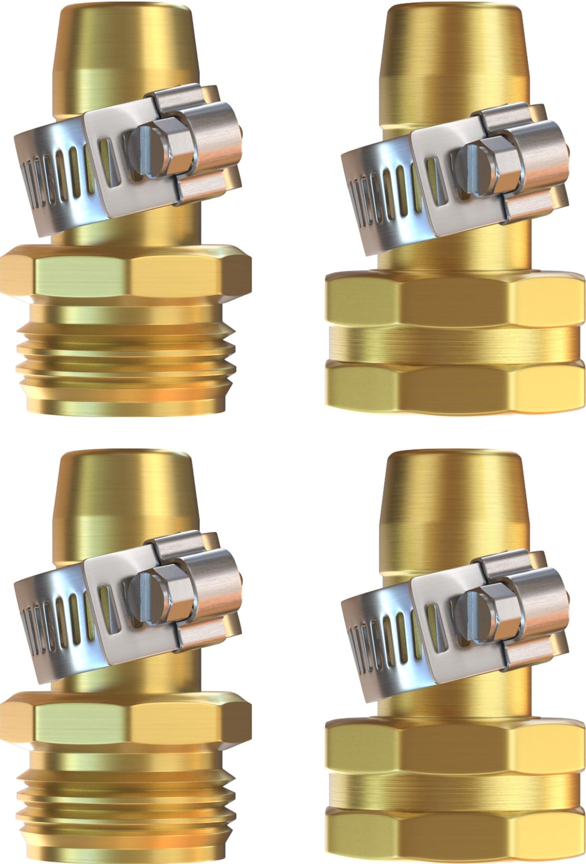 DBR Tech garden hose repair kit with metal connectors delivers a secure leak-resistant seal.