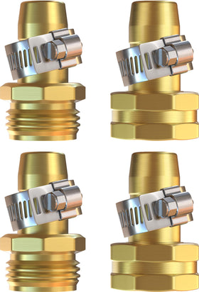DBR Tech garden hose repair kit with metal connectors delivers a secure leak-resistant seal.