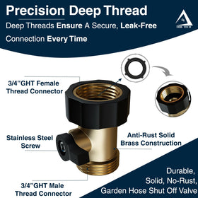 DBR Tech durable brass construction emphasizes long-lasting performance under daily outdoor use.