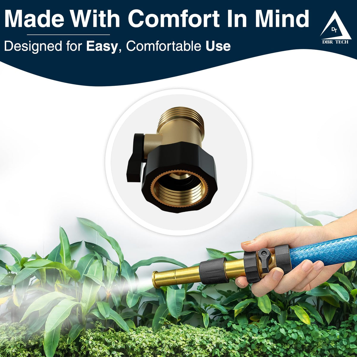 DBR Tech compact design suits RVs and balconies for portable watering setups.