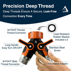 DBR Tech leak-resistant connection helps prevent drips during daily outdoor tasks.