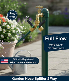 DBR Tech solid brass body highlights durable outdoor performance.
