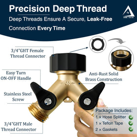 DBR Tech three-quarter-inch connection compatibility with most spigots.