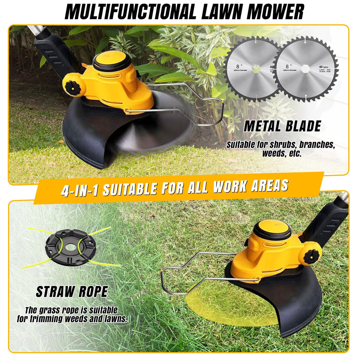 DBUOWM 4 in 1 weed wacker with multiple modes for various tasks