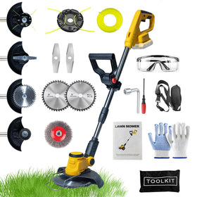 DBUOWM cordless weed wacker with adjustable shaft for comfortable reach