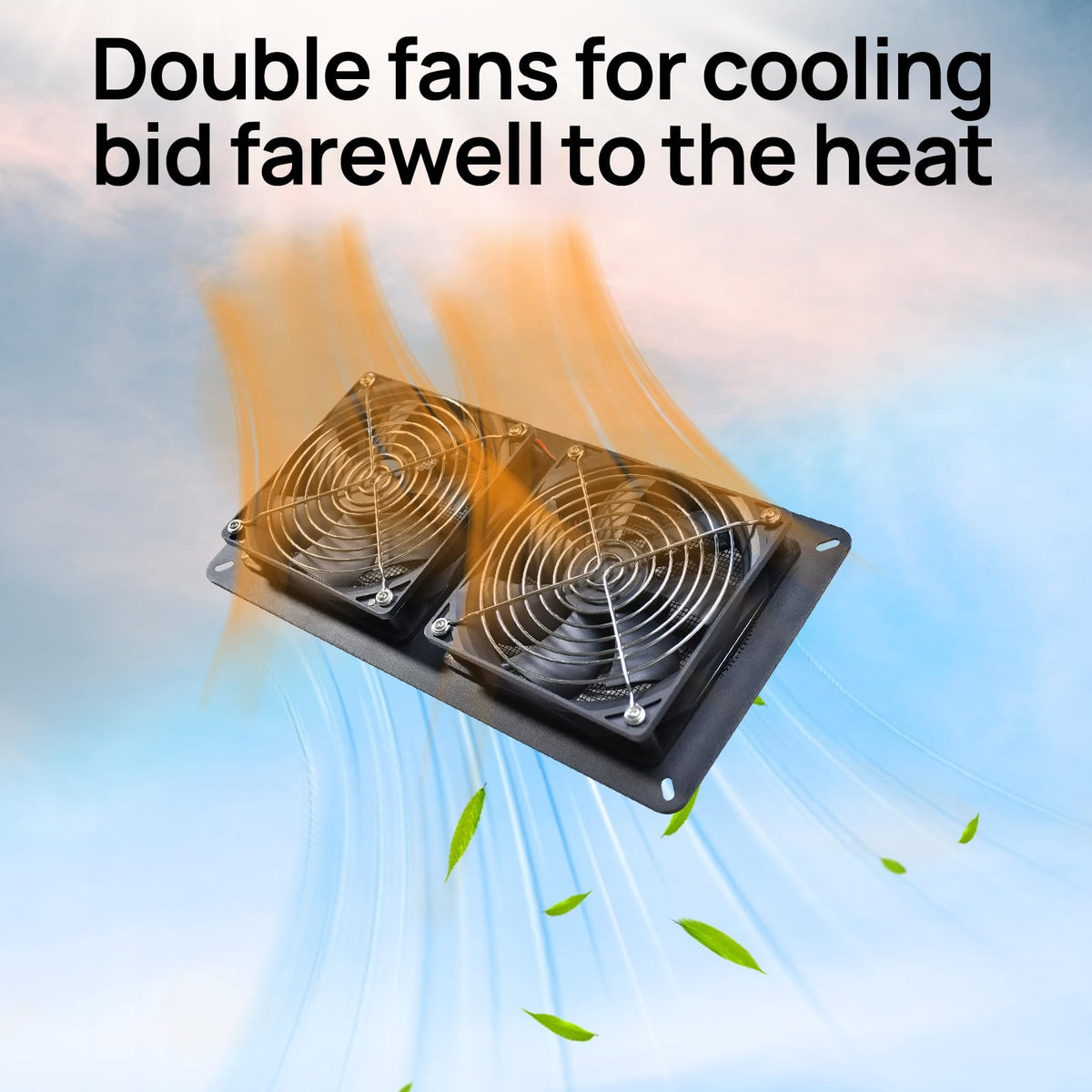 DC HOUSE 20W solar fan greenhouse cooling in sunlight