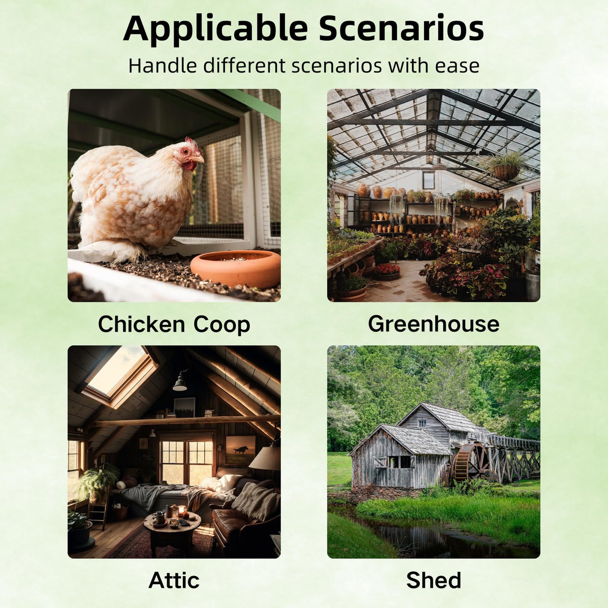 DC HOUSE compact solar powered ventilation for sheds, coops, and greenhouses.