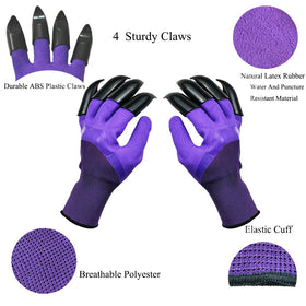 DCCPAA garden gloves with claws green pair improving digging and weeding