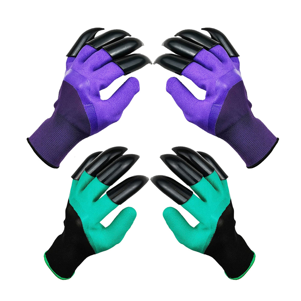 DCCPAA garden gloves with claws purple pair for precise planting