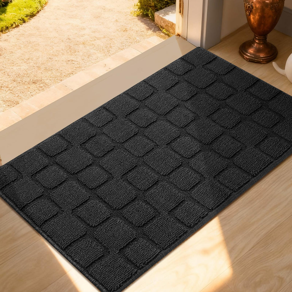 Dcerzxzci front door mat at entrance traps dirt for a cleaner threshold.