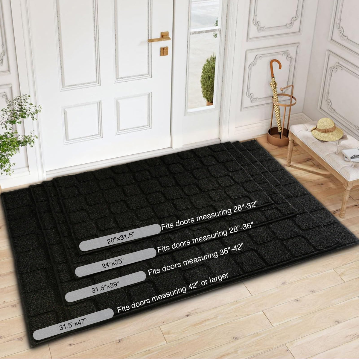 Dcerzxzci outdoor-indoor entry mat featuring geometric pattern for modern decor.