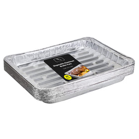 DCS Deals disposable broiler pan with ribbed bottom for even grilling.