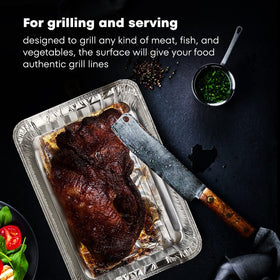 DCS Deals foil grilling tray, oven-safe for grilling and baking.