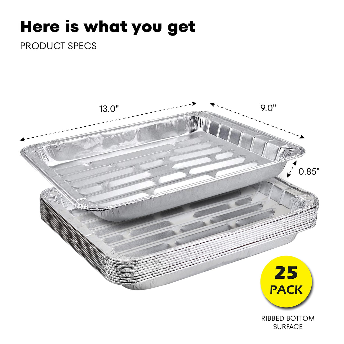 DCS Deals pack of 25 foil pans for quick BBQ cleanup.