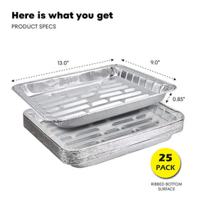 DCS Deals pack of 25 foil pans for quick BBQ cleanup.