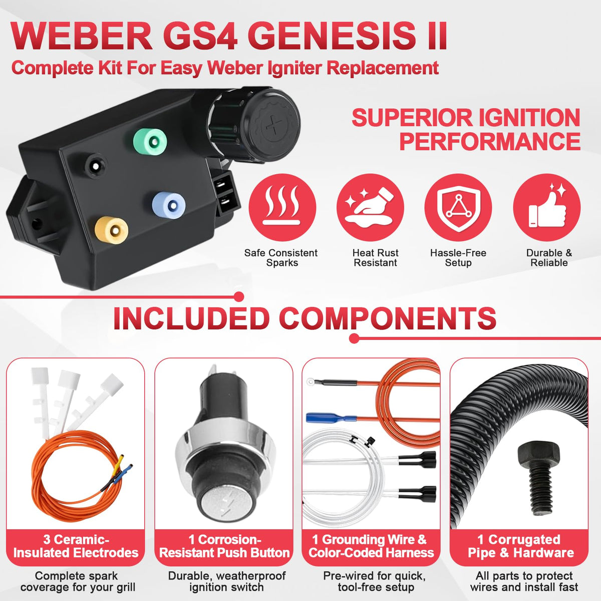 DcYourHome 66354 grounding wire emphasizes safe, stable ignition grounding.