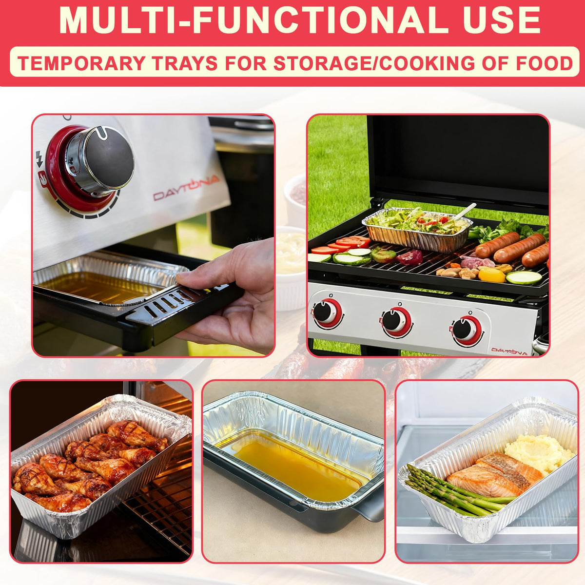 DcYourHome G416-0015-W1 heat-resistant pan handles high grill temperatures