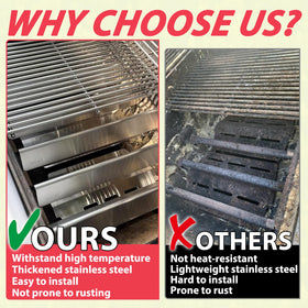 DcYourHome Genesis 300 heat deflectors reduce flare-ups during cooking
