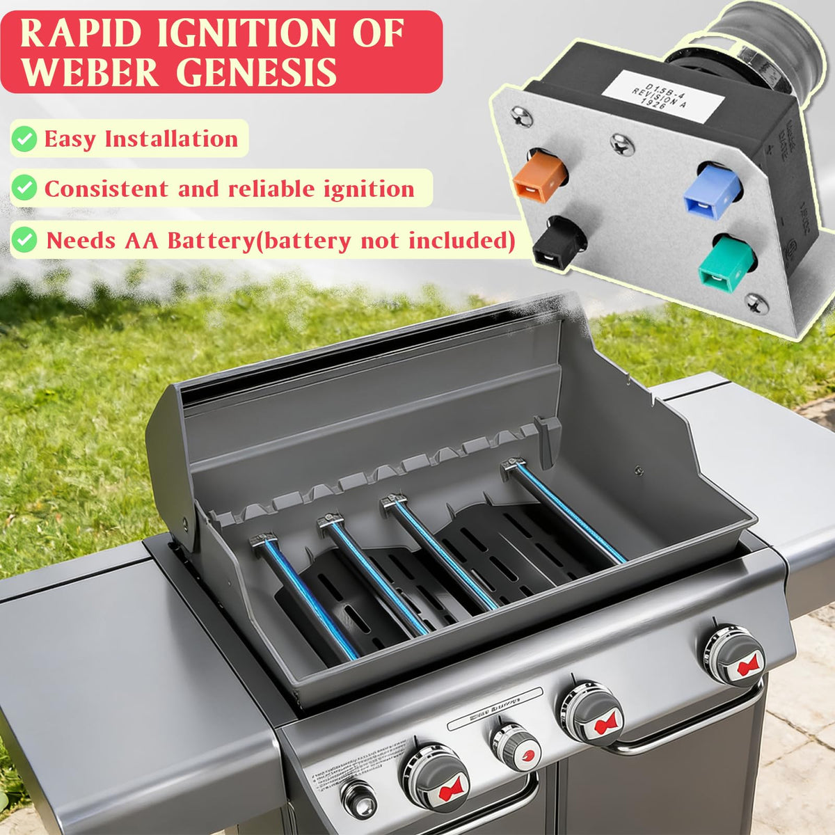 DcYourHome Genesis igniter compatibility covers Weber Genesis 300 series for versatile updates.