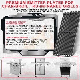 DcYourHome grill grate in stainless enamel finish, easy to wipe clean