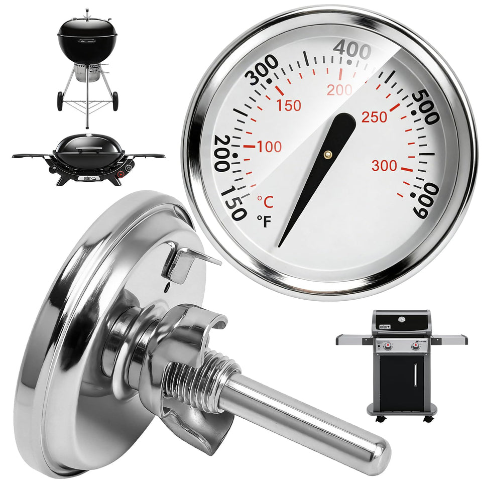 DCYourHome grill lid thermometer dial face with clear readout for precise grilling