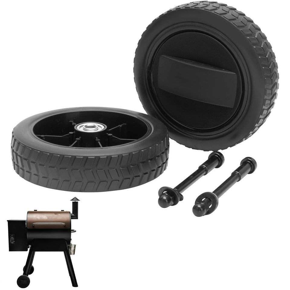 DcYourHome Kit0138 wheel for Traeger Pro 34-22 enhances mobility on patios.