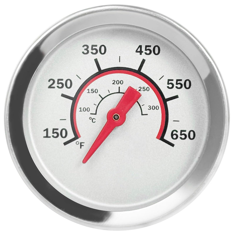 DcYourHome lid temperature gauge for Char-Broil Advantage, clear 1.8-inch dial readings during grilling