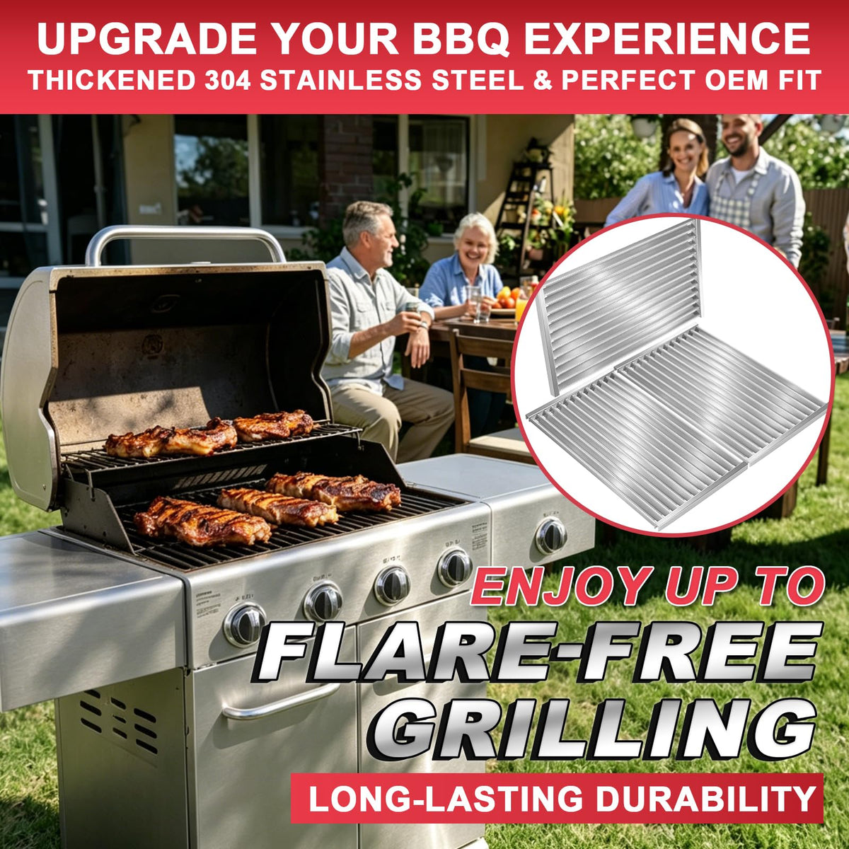 DcYourHome 17-inch emitter plates help minimize flare-ups and promote juicier results.