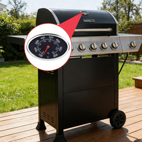 DcYourHome outdoor-ready thermometer withstands sun and rain for dependable cookouts.