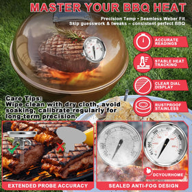 DCYourHome stainless steel probe offers durable, hygienic measurements during grilling