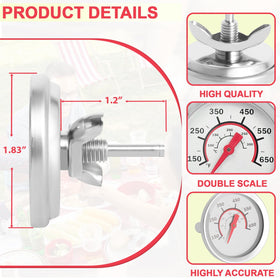 DcYourHome mounting wing nut for secure gauge installation on compatible grills