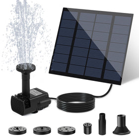DDcafor solar fountain panel setup in direct sun for efficient operation