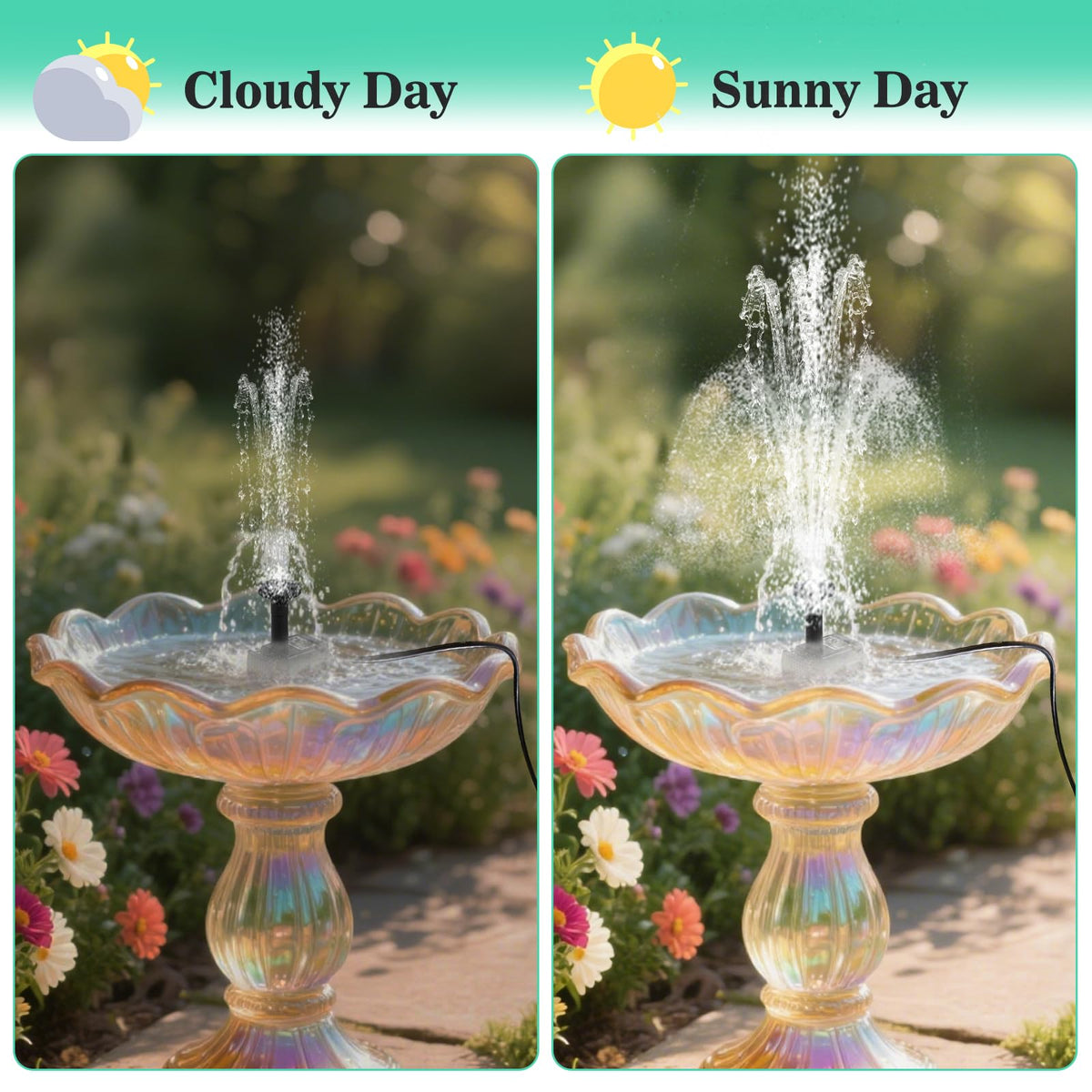 DDcafor pond decoration with a versatile water feature powered by solar