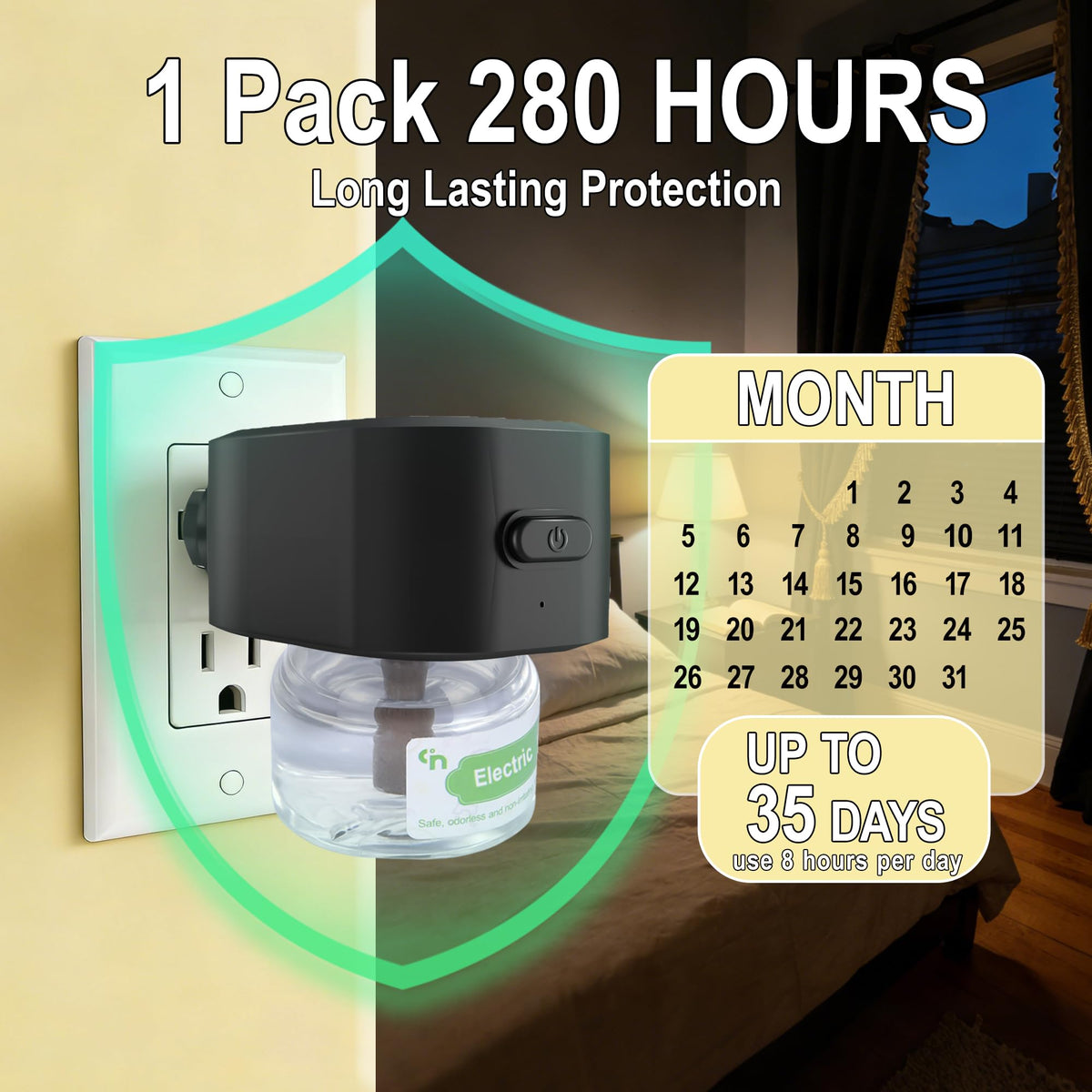 Ddrihlees indoor bedroom mosquito repellent provides calm nights.